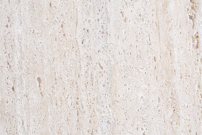 Close-up of the travertine finish