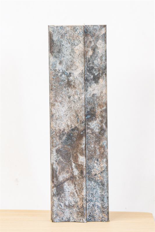 Panel sample with grey stone finish