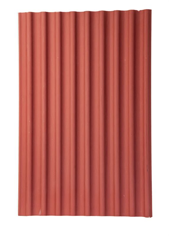 Panel acanalado WPC color terracota